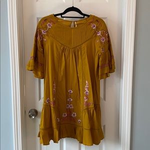 Free People | Pavlo embroidered mini dress